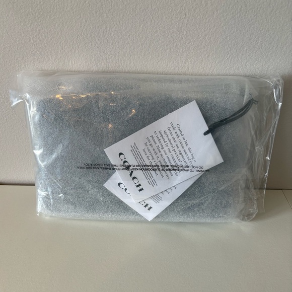 Coach Double Zip Wallet -  Denim/Silver/Indigo - Picture 8 of 11